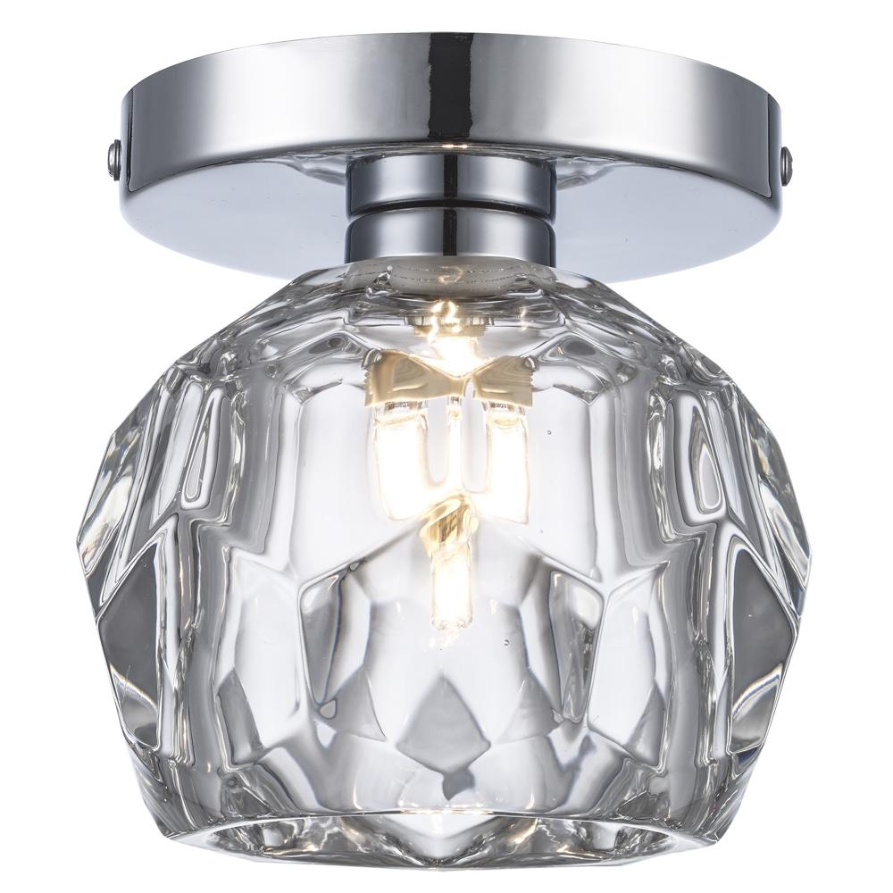1LT SCONCE-CRYSTAL SHADE-PC